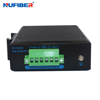 10/100 / 1000M 2 Bağlantı Noktalı POE Ethernet Anahtarı, Endüstriyel SFP Medya Dönüştürücü RJ45