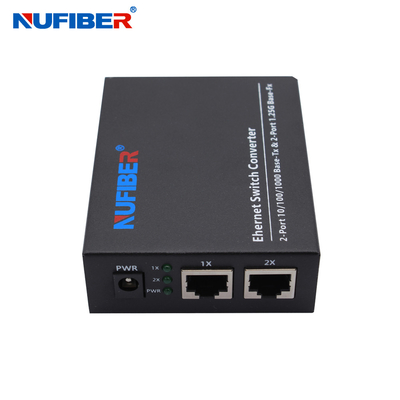DC5V Gigabit Fiber Ethernet Anahtarı, 2 Bağlantı Noktalı SFP Ethernet Anahtarı
