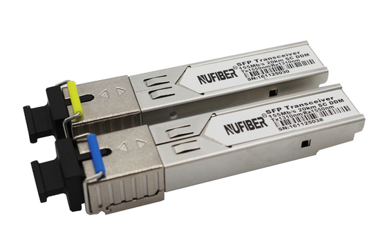 155Mb/sn SFP Alıcı-Verici Tekli mod tek fiber 10km 1310nm/1550nm SC DDM