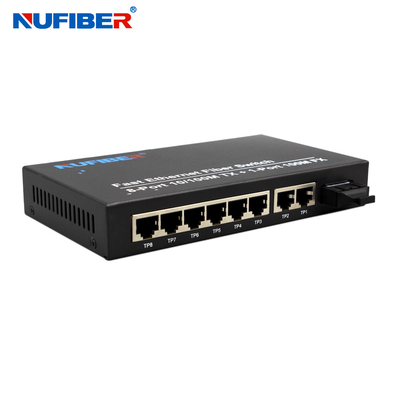 Fiber Bağlantı Noktalı 10 100M 8 Bağlantı Noktalı Ethernet Anahtarı SM 1310nm 20km