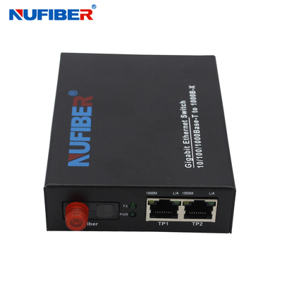 1000M 2 bağlantı noktalı Rj45+1 fiber Bidi FC 1310nm/1550nm Gigabit fiber ethernet anahtarı dönüştürücü