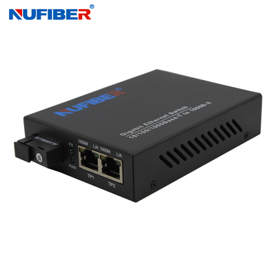 Fiber Bağlantı Noktalı 2 Bağlantı Noktalı Gigabit Ethernet Ağ Anahtarı Küçük Güç Tüketimi