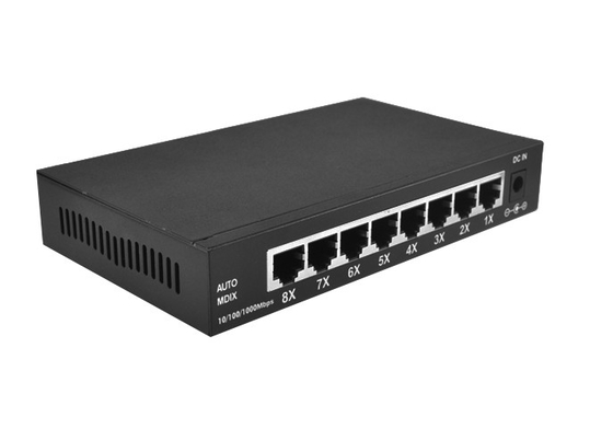 IP Erişimi için Rj45 UTP Fiber Ethernet Anahtarı Medya Dönüştürücü 8 Bağlantı Noktası