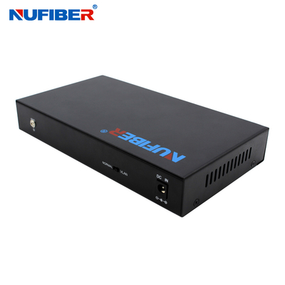 NuFiber 9 bağlantı noktası POE Powered Switch Bant Genişliği 1.8Gbps Poe Fiber Medya Dönüştürücü