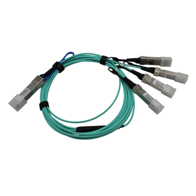 Depolama Alanı Ağları için QSFP28 - 4x25G OM3 Aktif Optik Kablo AOC 100G