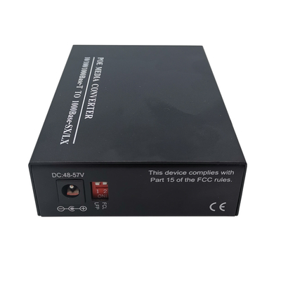 CCTV Ağı için RJ45 30W Gigabit POE Fiber Dönüştürücü için SFP