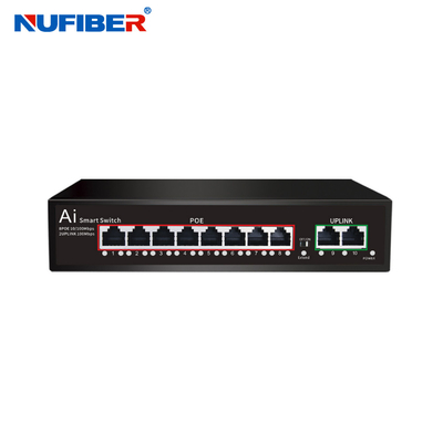Gigabit Yönetilmeyen ODM Ethernet Fiber Anahtarı POE 4 8 16 24 Bağlantı Noktası 10 / 100M 48V