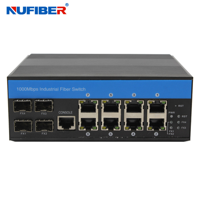 Yönetilen Endüstriyel SFP Ethernet Anahtarı SFP - 8 10/100/1000M UTP Bağlantı Noktası Ağı WEB