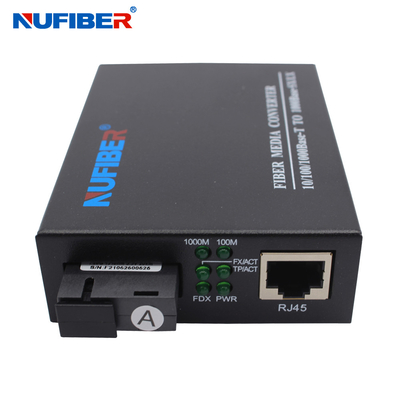 CCTV için 1000Base Fiber Optik Medya Dönüştürücü Gigabit WDM 1490nm 1550nm 20km