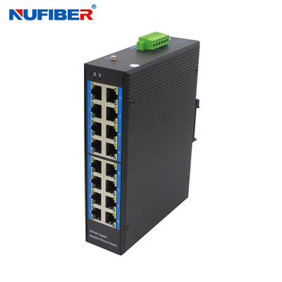 Endüstriyel 16 bağlantı noktalı Gigabit Ethernet Anahtarı 16*10/100/1000M UTP Bağlantı Noktası