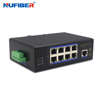 9 RJ45 Bağlantı Noktası Din Raya Montajlı Endüstriyel Ethernet Anahtarı 10/100Mbps 24V Yönetilmeyen Dış Mekan