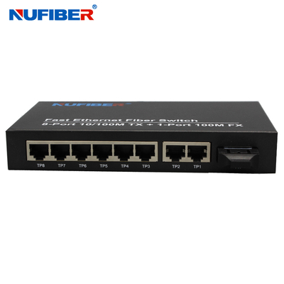 Fiber Bağlantı Noktalı 10 100M 8 Bağlantı Noktalı Ethernet Anahtarı SM 1310nm 20km