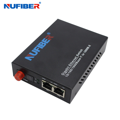 1000M 2 bağlantı noktalı Rj45+1 fiber Bidi FC 1310nm/1550nm Gigabit fiber ethernet anahtarı dönüştürücü