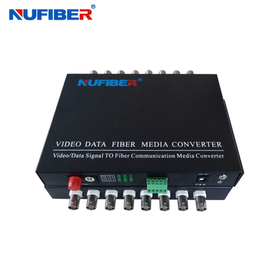 CCTV NF-8V1D-T/R-F20 için Rs485 veri portlu 8port BNC Fiber Optik Video Alıcı-Verici