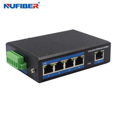 IP40 Din Ray Montajlı Ağ Anahtarı Hub 5 Bağlantı Noktalı Gigabit Rj45 UTP Arayüzü