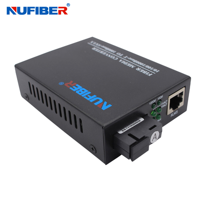 Nufiber Gigabit Medya Dönüştürücü 10/100/1000M Tek Yönlü Tek Modlu 1310nm / 1550nm SC