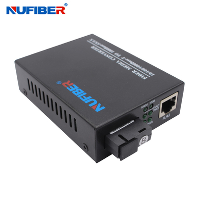 10/100/1000M Fiber Medya Dönüştürücü Simplex SM 1310nm/1550nm 20km SC