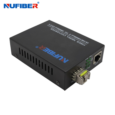 Gigabit SFP Yuvası Optik Medya Dönüştürücü 10/100/1000M SFP - UTP Ethernet Dönüştürücü 5V1A